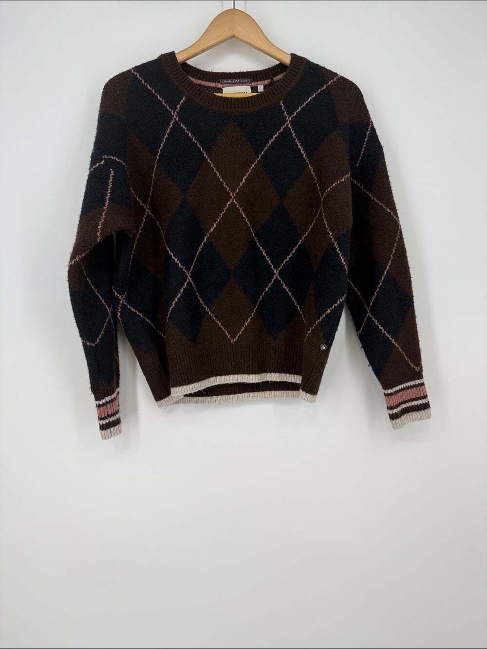Scotch & Soda Brown and Pink Knit Sweater